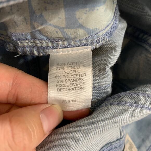 J Jill Jeans Womens 4 Denim Authentic Fit Cropped Stretch Frayed Fringe Hem - Picture 11 of 14